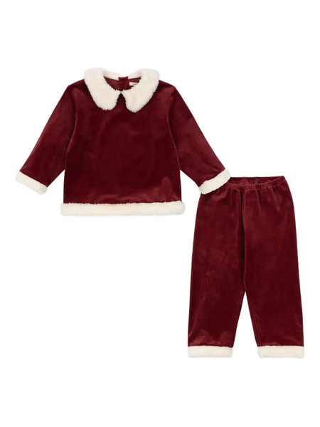  Konges Sløjd Faux-fur Trim Trousers - Red 