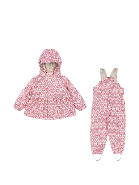  Konges Sløjd Heart-print Jumpsuit Set - Pink 
