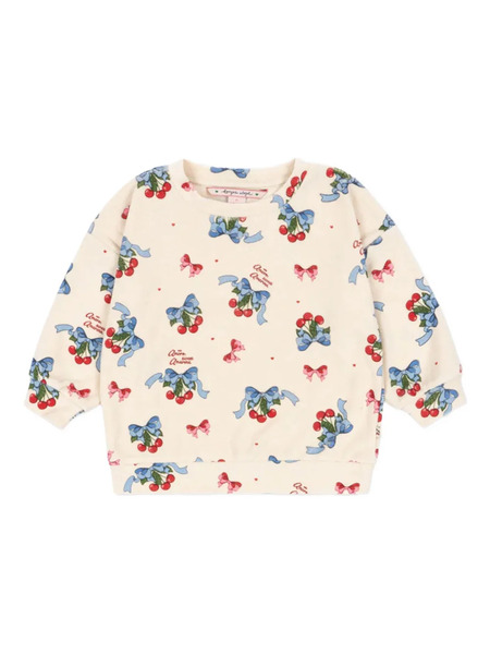  Konges Sløjd Itty Bow Cherry Sweater - Neutrals 