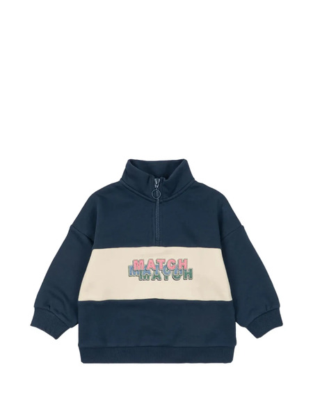  Konges Sløjd Lou Zip Graphic Baby Sweatshirt - Blue 