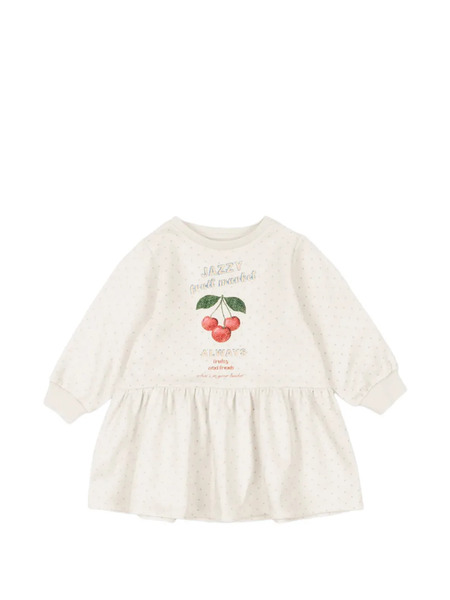  Konges Sløjd Loupy Cherry-print Dress - Neutrals 