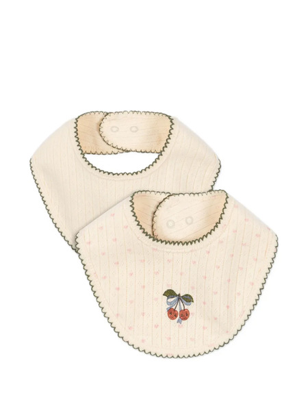  Konges Sløjd Minnie Bibs (set Of Two) - Neutrals 