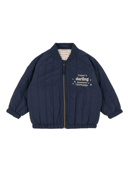  Konges Sløjd Quilted Embroidered Jacket - Blue 