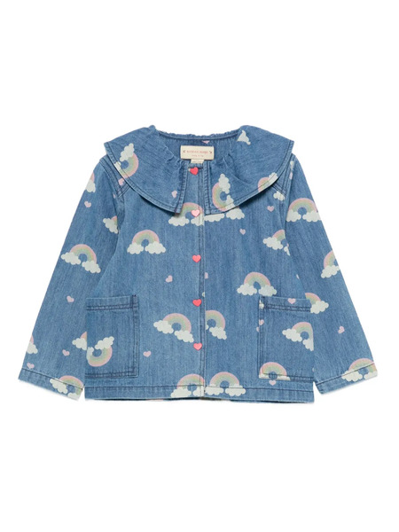  Konges Sløjd Rainbow-print Denim Shirt - Blue 