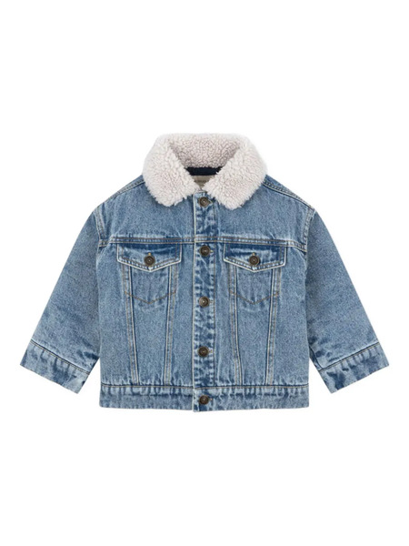  Konges Sløjd Shearling Collar Graphic Jacket - Blue 