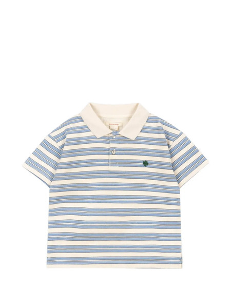  Konges Sløjd Striped Clover Polo Shirt - Neutrals 
