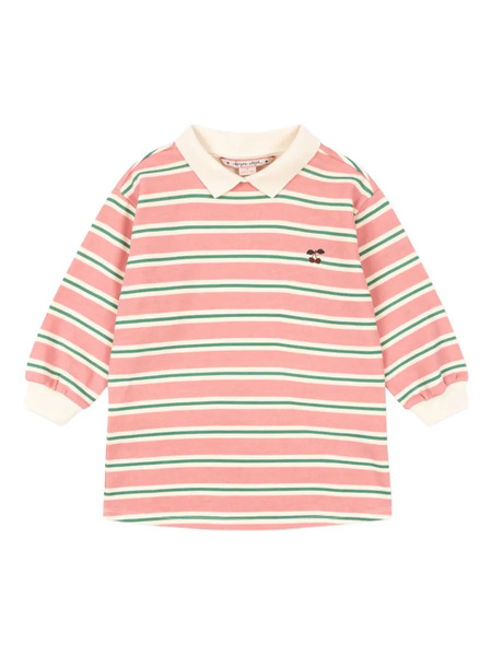  Konges Sløjd Striped Embroidered Dress - Pink 