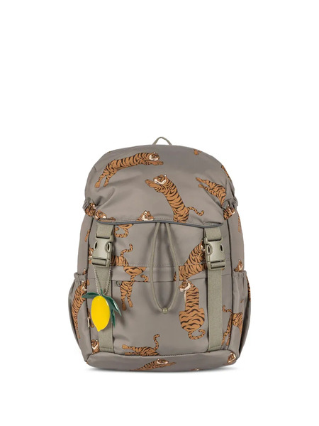  Konges Sløjd Tiger Print Drawstring Backpack - Grey 