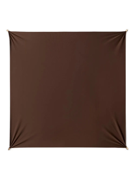  Korobeynikov Square-shaped Embellished Headscarf - Brown 