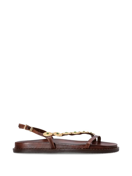  Kotris Sandals Embellished-upper Flat Sandals - Brown 