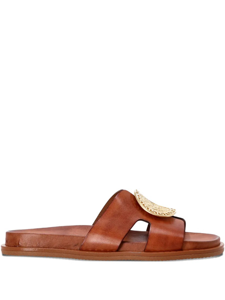  Kotris Sandals Medal-embellished Leather Sandals - Brown 