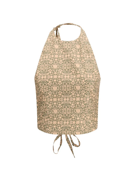  Kristina Ti Floral Print Halterneck Top - Neutrals 