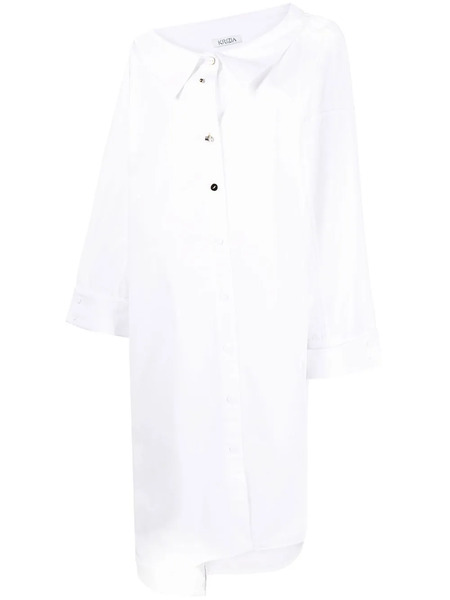  Krizia Button-up Shirt Midi Dress - White 
