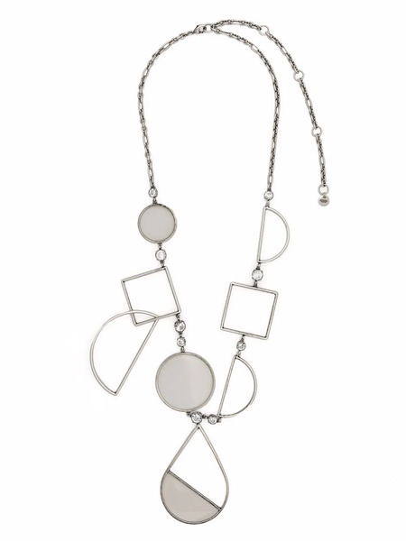  Krizia Rhinestone-embellished Pendant Necklace - Silver 