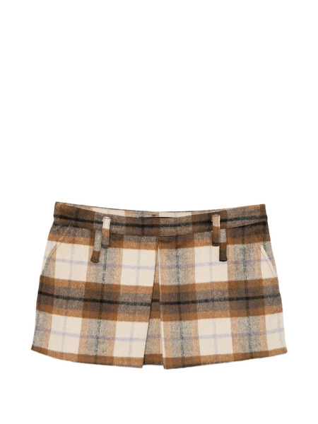  Ksubi Addison Plaid Mini Skirt - Neutrals 