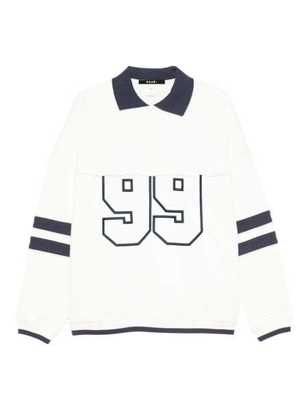  Ksubi 99 Boyfriend Polo-collar Sweatshirt - White 