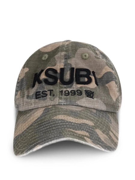  Ksubi Camouflage Appliqué Logo Cap - Green 