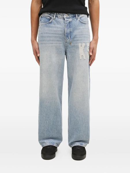 Ksubi Distressed-logo Jeans - Blue 