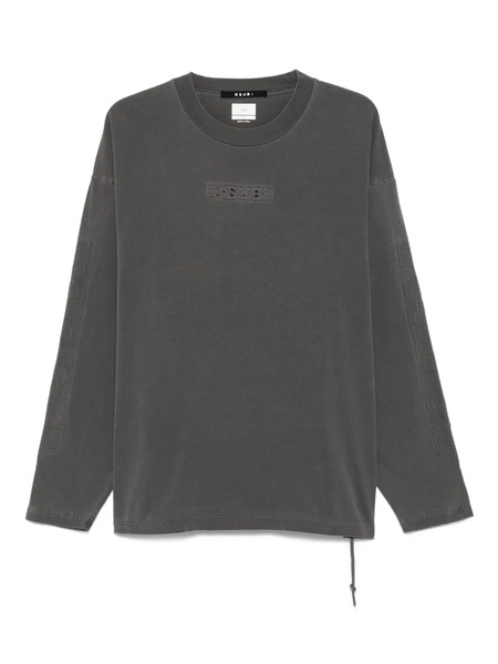  Ksubi Long-sleeve Embroidered-logo T-shirt - Grey 