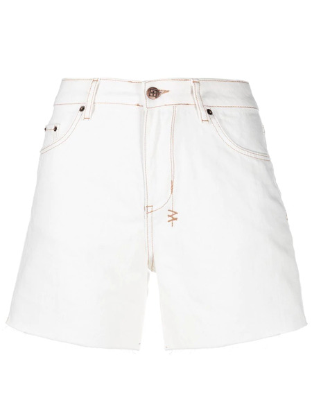  Ksubi Racer Denim Shorts - White 