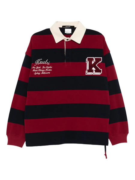  Ksubi Rugged Rugby Jersey Fire Fade Sweatshirt - Red 