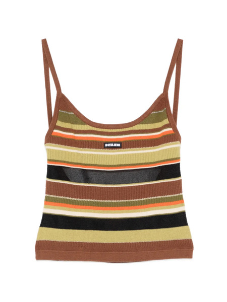  Ksubi Tamrin Striped Tank Top - Brown 