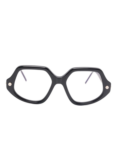  Kuboraum Geometric-frame Glasses - Black 