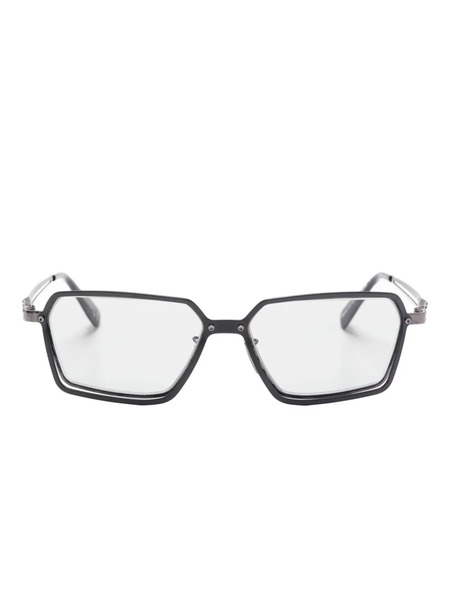  Kuboraum Geometric-frame Sunglasses - Black 