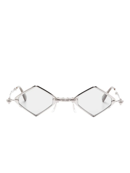  Kuboraum H80 Geometric-frame Sunglasses - Silver 