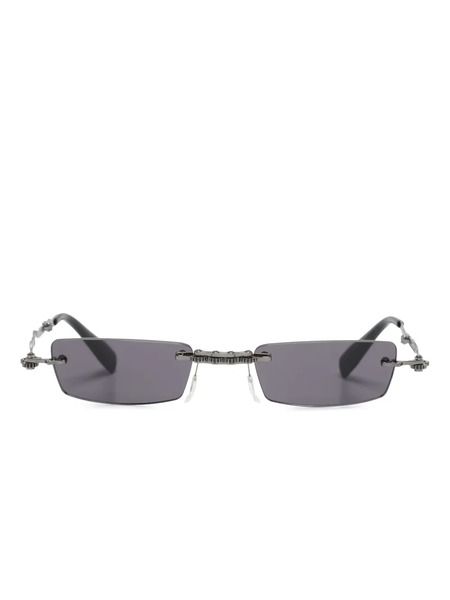  Kuboraum H41 Rectangle-frame Sunglasses - Grey 