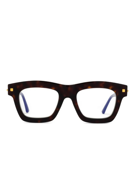  Kuboraum J2 Square-frame Glasses - Brown 
