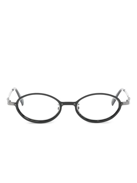  Kuboraum Oval-frame Sunglasses - Black 