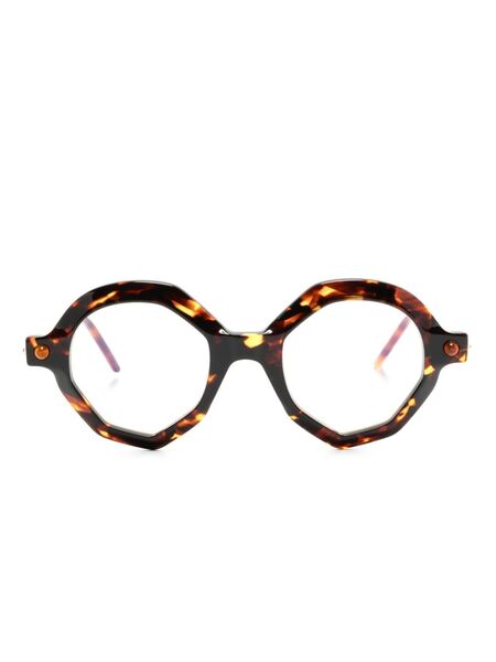  Kuboraum P18 Geometric-frame Glasses - Black 