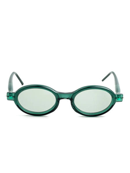  Kuboraum P6 Round-frame Sunglasses - Green 