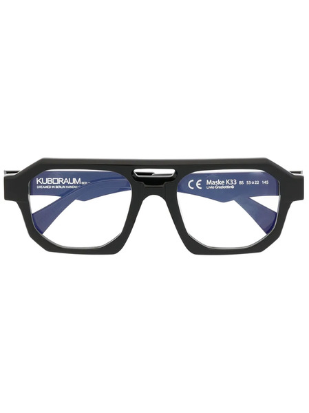  Kuboraum Pilot-frame Glasses - Black 