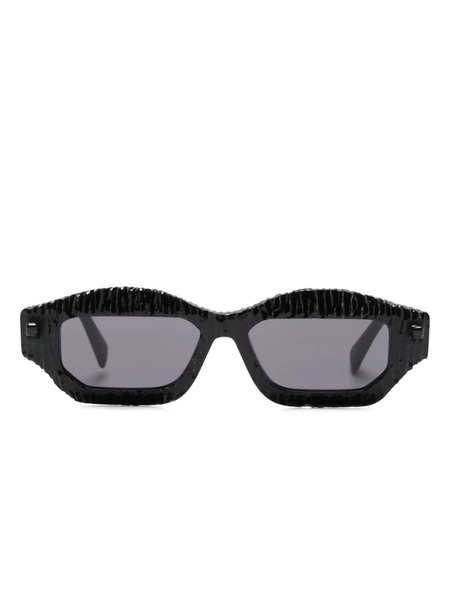  Kuboraum Q6 Geometric-frame Sunglasses - Black 