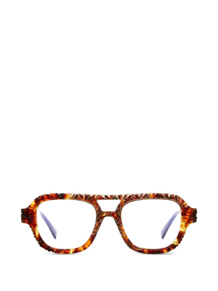  Kuboraum S6 Carved Glasses - Brown 