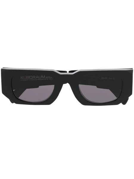  Kuboraum U8 Rectangle-frame Sunglasses - Black 