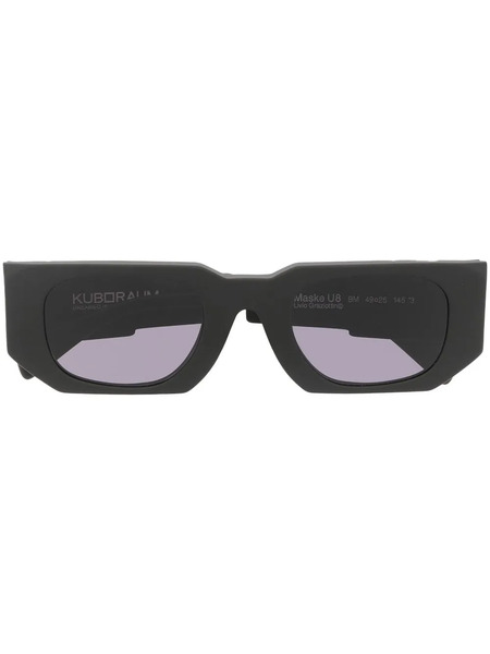  Kuboraum U8 Rectangle-frame Sunglasses - Black 