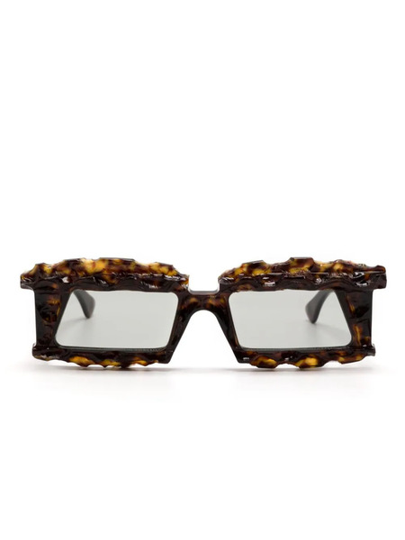  Kuboraum X21 Rectangle-frame Sunglasses - Brown 