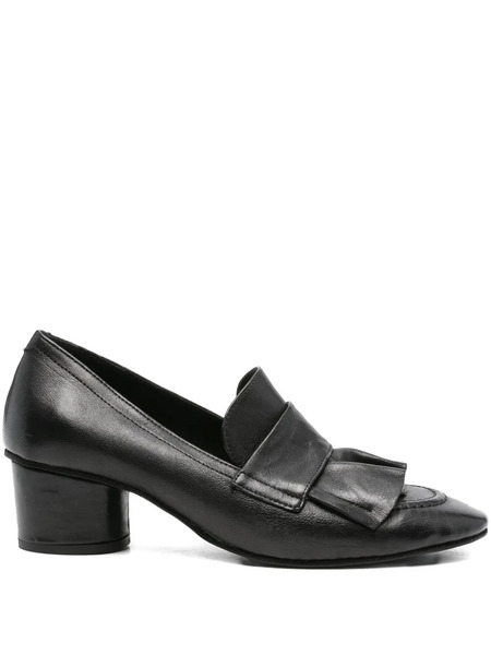  Kudeta 40mm Ruffled Leather Loafers - Black 