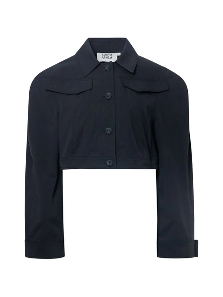  Kumann Yhj Signature Cropped Trucker Jacket - Blue 