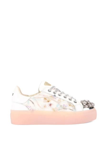  Kurt Geiger London Crystal-embellished Sneakers - White 