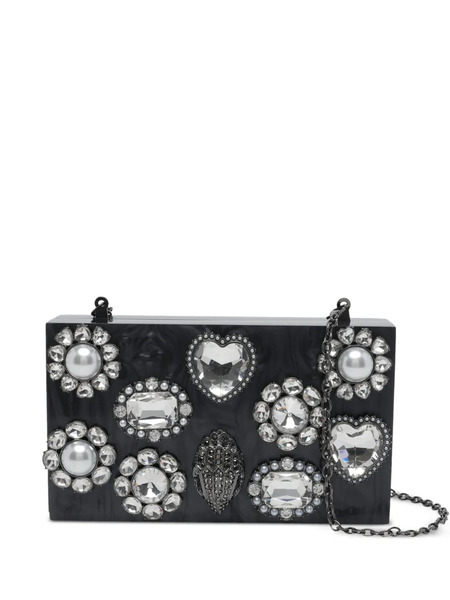  Kurt Geiger London Crystals Box Clutch Bag - Black 