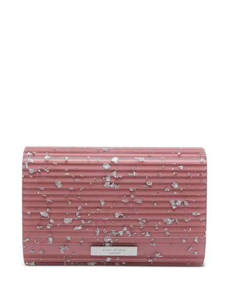  Kurt Geiger London Eagle Embellished Chain Clutch Bag - Pink 