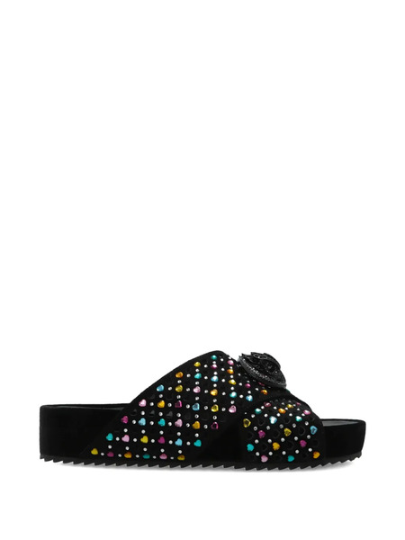  Kurt Geiger London Embellished Cross-straps Flat Sandals - Black 