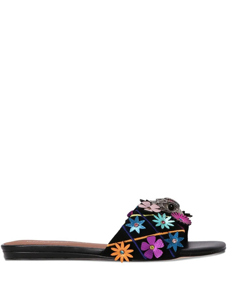  Kurt Geiger London Flower-embellished Sandals - Black 