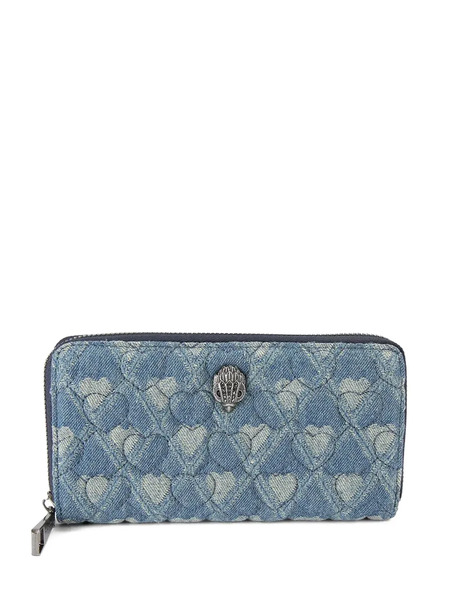  Kurt Geiger London Heart-quilted Zip-fastening Wallet - Blue 