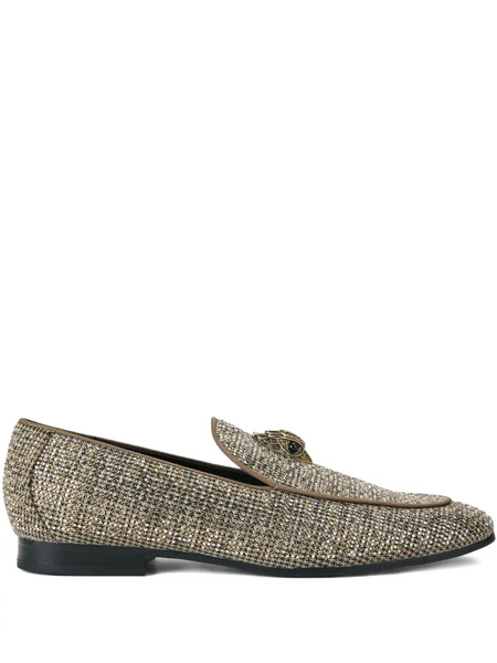  Kurt Geiger London Hugh Eagle Flat Loafers - Gold 