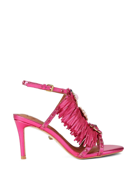  Kurt Geiger London Jewel-embellished Fringed Sandals - Pink 